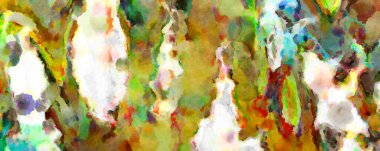 Modern fırça darbeleri. Poster, duvar sanatı, afiş, kart, kitap kapağı veya ambalaj için rahatlatıcı kompozisyonun yumuşak renkli çizimi. Pastel renklerle suluboya.