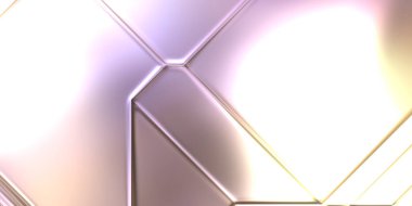 Üç boyutlu metalik panel dokusu. Renkli, parlak, soyut duvar kağıdı. Geometrik teknolojik parlak yansıtıcı arkaplan.