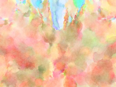 Modern fırça darbeleri. Poster, duvar sanatı, afiş, kart, kitap kapağı veya ambalaj için rahatlatıcı kompozisyonun yumuşak renkli çizimi. Pastel renklerle suluboya.