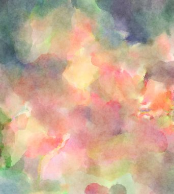 Modern fırça darbeleri. Poster, duvar sanatı, afiş, kart, kitap kapağı veya ambalaj için rahatlatıcı kompozisyonun yumuşak renkli çizimi. Pastel renklerle suluboya.