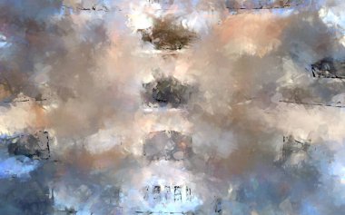 Tuval üzerinde etkileyici fırçalanmış resim. Soyut doku. 2D çizim. Geniş fırça darbeleri. Modern dijital sanat. Çağdaş fırça. Modern ifade. Popüler biçim boyanmış resim.