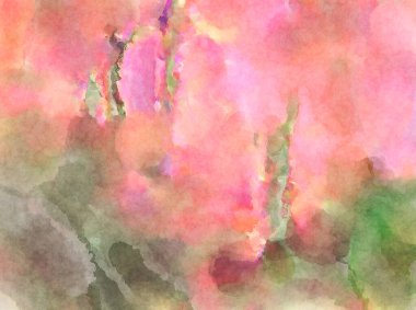 Modern fırça darbeleri. Poster, duvar sanatı, afiş, kart, kitap kapağı veya ambalaj için rahatlatıcı kompozisyonun yumuşak renkli çizimi. Pastel renklerle suluboya.