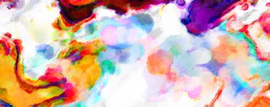 Modern fırça darbeleri. Poster, duvar sanatı, afiş, kart, kitap kapağı veya ambalaj için rahatlatıcı kompozisyonun yumuşak renkli çizimi. Pastel renklerle suluboya.