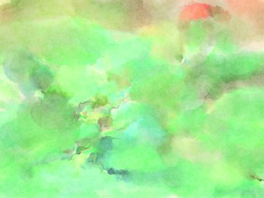 Modern fırça darbeleri. Poster, duvar sanatı, afiş, kart, kitap kapağı veya ambalaj için rahatlatıcı kompozisyonun yumuşak renkli çizimi. Pastel renklerle suluboya.