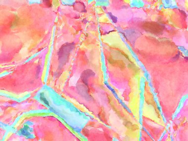 Modern fırça darbeleri. Poster, duvar sanatı, afiş, kart, kitap kapağı veya ambalaj için rahatlatıcı kompozisyonun yumuşak renkli çizimi. Pastel renklerle suluboya.