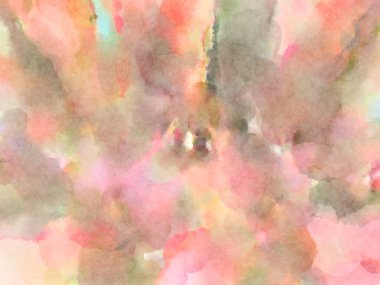 Modern fırça darbeleri. Poster, duvar sanatı, afiş, kart, kitap kapağı veya ambalaj için rahatlatıcı kompozisyonun yumuşak renkli çizimi. Pastel renklerle suluboya.