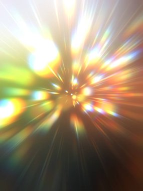 Parlak, canlı ve renkli duvar kağıtları. Parlayan parçacıkları ve çizgileri olan ışık patlaması yıldızı. Güzel soyut ışın arkaplanı.