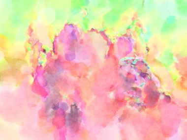 Modern fırça darbeleri. Poster, duvar sanatı, afiş, kart, kitap kapağı veya ambalaj için rahatlatıcı kompozisyonun yumuşak renkli çizimi. Pastel renklerle suluboya.