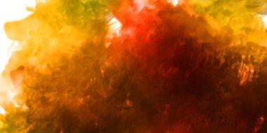 Vahşi ve büyük fırça darbeleri. Beyaz arka planda fırçalanmış soyut resim. Fırça darbesi ile boyanmış. Boya darbeleri. 2B Görüntü.