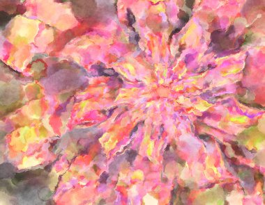 Modern fırça darbeleri. Poster, duvar sanatı, afiş, kart, kitap kapağı veya ambalaj için rahatlatıcı kompozisyonun yumuşak renkli çizimi. Pastel renklerle suluboya.