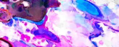 Modern fırça darbeleri. Poster, duvar sanatı, afiş, kart, kitap kapağı veya ambalaj için rahatlatıcı kompozisyonun yumuşak renkli çizimi. Pastel renklerle suluboya.