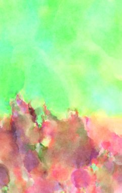 Modern fırça darbeleri. Poster, duvar sanatı, afiş, kart, kitap kapağı veya ambalaj için rahatlatıcı kompozisyonun yumuşak renkli çizimi. Pastel renklerle suluboya.