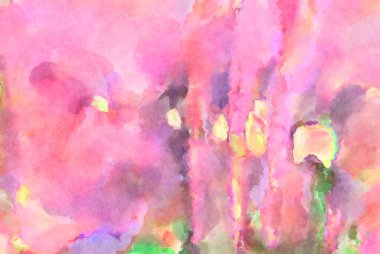 Modern fırça darbeleri. Poster, duvar sanatı, afiş, kart, kitap kapağı veya ambalaj için rahatlatıcı kompozisyonun yumuşak renkli çizimi. Pastel renklerle suluboya.