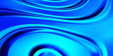 Renkli dalgalı yansıtıcı duvar kağıdının üç boyutlu çizimi. Duvar kağıdı, afiş, arkaplan, kart, kitap kapağı veya web sitesi için grafiksel illüstrasyon. Soyut arkaplan. 