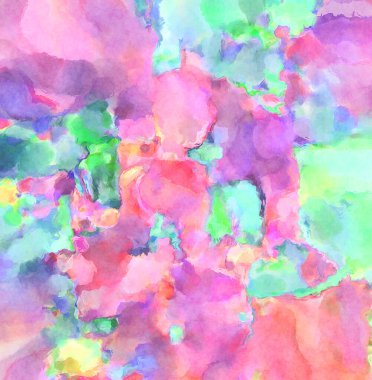 Modern fırça darbeleri. Poster, duvar sanatı, afiş, kart, kitap kapağı veya ambalaj için rahatlatıcı kompozisyonun yumuşak renkli çizimi. Pastel renklerle suluboya.