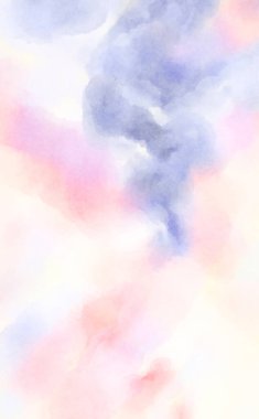 Modern fırça darbeleri. Poster, duvar sanatı, afiş, kart, kitap kapağı veya ambalaj için rahatlatıcı kompozisyonun yumuşak renkli çizimi. Pastel renklerle suluboya.