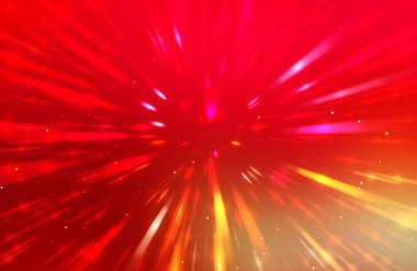 Parlak, canlı ve renkli duvar kağıtları. Parlayan parçacıkları ve çizgileri olan ışık patlaması yıldızı. Güzel soyut ışın arkaplanı.