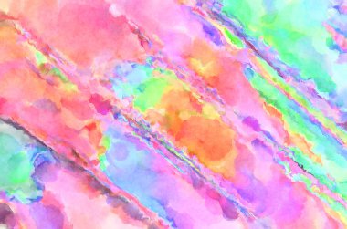 Modern fırça darbeleri. Poster, duvar sanatı, afiş, kart, kitap kapağı veya ambalaj için rahatlatıcı kompozisyonun yumuşak renkli çizimi. Pastel renklerle suluboya.