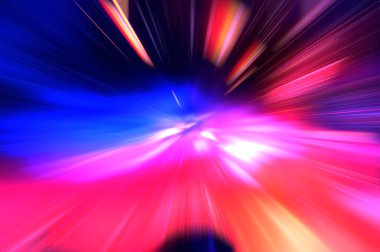 Hızlı yüksek hız bulanıklaştırma arkaplanı. Işık teknolojisi soyut duvar kağıdı. Renkli ışık enerjisi parlamaları. Çarpık grafik hareket arkaplanı. Dinamik patlama flaşı. İvme etkisi.