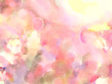 Modern fırça darbeleri. Poster, duvar sanatı, afiş, kart, kitap kapağı veya ambalaj için rahatlatıcı kompozisyonun yumuşak renkli çizimi. Pastel renklerle suluboya.