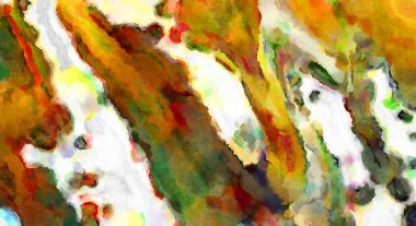 Modern fırça darbeleri. Poster, duvar sanatı, afiş, kart, kitap kapağı veya ambalaj için rahatlatıcı kompozisyonun yumuşak renkli çizimi. Pastel renklerle suluboya.