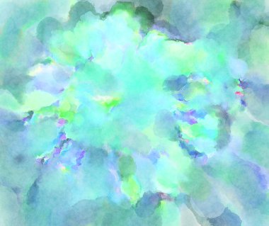 Modern fırça darbeleri. Poster, duvar sanatı, afiş, kart, kitap kapağı veya ambalaj için rahatlatıcı kompozisyonun yumuşak renkli çizimi. Pastel renklerle suluboya.