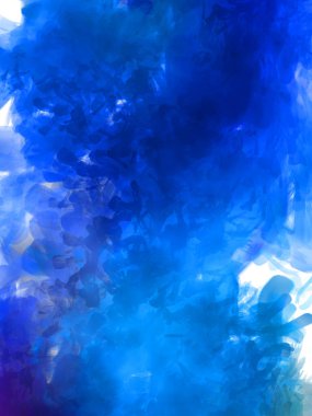 Vahşi ve büyük fırça darbeleri. Beyaz arka planda fırçalanmış soyut resim. Fırça darbesi ile boyanmış. Boya darbeleri. 2B Görüntü.