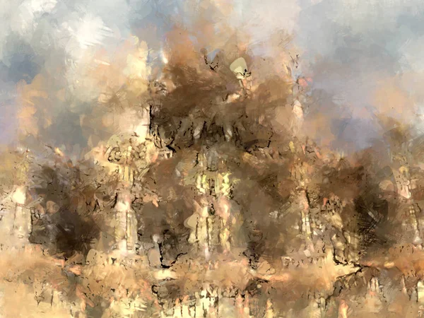 Tuval üzerinde etkileyici fırçalanmış resim. Soyut doku. 2D çizim. Geniş fırça darbeleri. Modern dijital sanat. Çağdaş fırça. Modern ifade. Popüler biçim boyanmış resim.