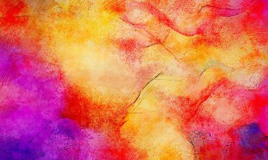 Boya üzerine ekşi mürekkep çizimi. Vahşi soyut illüstrasyon arka planı. Yaratıcı renkli duvar kağıdı. Aşırı kasvetli duvar kapağı. Kaotik resim.