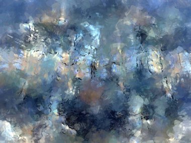 Tuval üzerinde etkileyici fırçalanmış resim. Soyut doku. 2D çizim. Geniş fırça darbeleri. Modern dijital sanat. Çağdaş fırça. Modern ifade. Popüler biçim boyanmış resim.