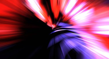 Hızlı yüksek hız bulanıklaştırma arkaplanı. Işık teknolojisi soyut duvar kağıdı. Renkli ışık enerjisi parlamaları. Çarpık grafik hareket arkaplanı. Dinamik patlama flaşı. İvme etkisi.