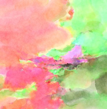 Modern fırça darbeleri. Poster, duvar sanatı, afiş, kart, kitap kapağı veya ambalaj için rahatlatıcı kompozisyonun yumuşak renkli çizimi. Pastel renklerle suluboya.