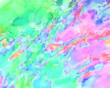 Modern fırça darbeleri. Poster, duvar sanatı, afiş, kart, kitap kapağı veya ambalaj için rahatlatıcı kompozisyonun yumuşak renkli çizimi. Pastel renklerle suluboya.