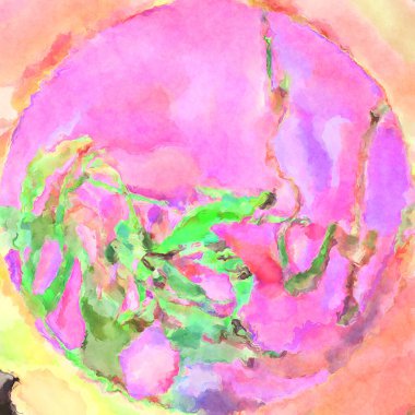 Modern fırça darbeleri. Poster, duvar sanatı, afiş, kart, kitap kapağı veya ambalaj için rahatlatıcı kompozisyonun yumuşak renkli çizimi. Pastel renklerle suluboya.