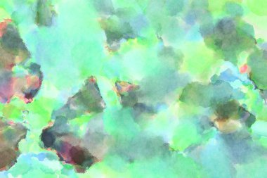 Modern fırça darbeleri. Poster, duvar sanatı, afiş, kart, kitap kapağı veya ambalaj için rahatlatıcı kompozisyonun yumuşak renkli çizimi. Pastel renklerle suluboya.