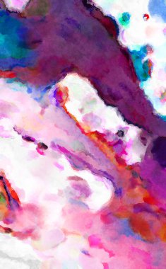 Modern fırça darbeleri. Poster, duvar sanatı, afiş, kart, kitap kapağı veya ambalaj için rahatlatıcı kompozisyonun yumuşak renkli çizimi. Pastel renklerle suluboya.