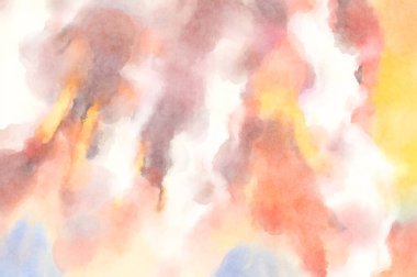 Modern fırça darbeleri. Poster, duvar sanatı, afiş, kart, kitap kapağı veya ambalaj için rahatlatıcı kompozisyonun yumuşak renkli çizimi. Pastel renklerle suluboya.