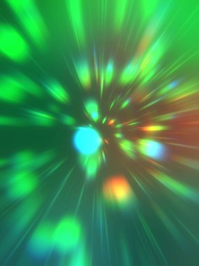 Parlak, canlı ve renkli duvar kağıtları. Parlayan parçacıkları ve çizgileri olan ışık patlaması yıldızı. Güzel soyut ışın arkaplanı.