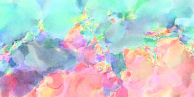 Modern fırça darbeleri. Poster, duvar sanatı, afiş, kart, kitap kapağı veya ambalaj için rahatlatıcı kompozisyonun yumuşak renkli çizimi. Pastel renklerle suluboya.