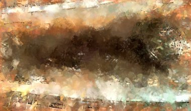 Tuval üzerinde etkileyici fırçalanmış resim. Soyut doku. 2D çizim. Geniş fırça darbeleri. Modern dijital sanat. Çağdaş fırça. Modern ifade. Popüler biçim boyanmış resim.