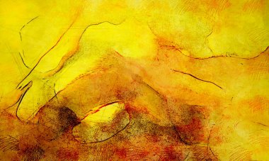 Boya üzerine ekşi mürekkep çizimi. Vahşi soyut illüstrasyon arka planı. Yaratıcı renkli duvar kağıdı. Aşırı kasvetli duvar kapağı. Kaotik resim.