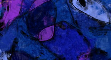 Kaos duvarı sanatı. Sanatsal canlılık ve renkli duvar kâğıdı. Kaotik resim. Taranmış Boyalı Soyut Arkaplan. Fırça darbesi ile boyanmış. Tuval üzerinde etkileyici fırçalanmış resim