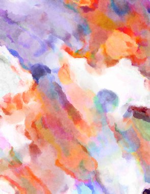 Modern fırça darbeleri. Poster, duvar sanatı, afiş, kart, kitap kapağı veya ambalaj için rahatlatıcı kompozisyonun yumuşak renkli çizimi. Pastel renklerle suluboya.