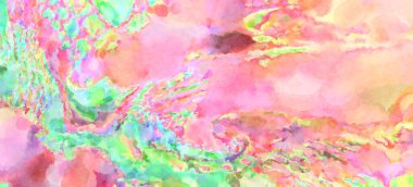 Modern fırça darbeleri. Poster, duvar sanatı, afiş, kart, kitap kapağı veya ambalaj için rahatlatıcı kompozisyonun yumuşak renkli çizimi. Pastel renklerle suluboya.