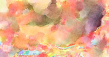 Modern fırça darbeleri. Poster, duvar sanatı, afiş, kart, kitap kapağı veya ambalaj için rahatlatıcı kompozisyonun yumuşak renkli çizimi. Pastel renklerle suluboya.
