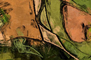 Kaos duvarı sanatı. Sanatsal canlılık ve renkli duvar kâğıdı. Kaotik resim. Taranmış Boyalı Soyut Arkaplan. Fırça darbesi ile boyanmış. Tuval üzerinde etkileyici fırçalanmış resim