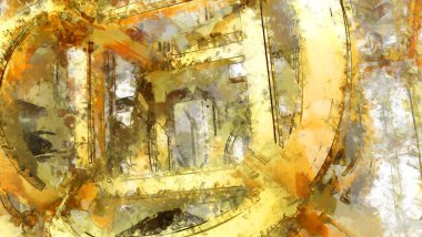 Tuval üzerinde etkileyici fırçalanmış resim. Soyut doku. 2D çizim. Geniş fırça darbeleri. Modern dijital sanat. Çağdaş fırça. Modern ifade. Popüler biçim boyanmış resim.