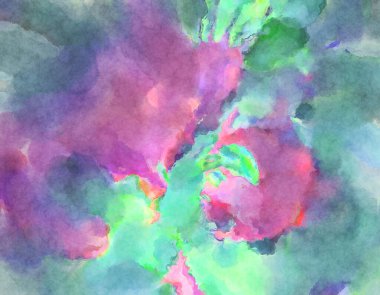 Modern fırça darbeleri. Poster, duvar sanatı, afiş, kart, kitap kapağı veya ambalaj için rahatlatıcı kompozisyonun yumuşak renkli çizimi. Pastel renklerle suluboya.