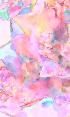 Modern fırça darbeleri. Poster, duvar sanatı, afiş, kart, kitap kapağı veya ambalaj için rahatlatıcı kompozisyonun yumuşak renkli çizimi. Pastel renklerle suluboya.