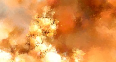 Tuval üzerinde etkileyici fırçalanmış resim. Soyut doku. 2D çizim. Geniş fırça darbeleri. Modern dijital sanat. Çağdaş fırça. Modern ifade. Popüler biçim boyanmış resim.